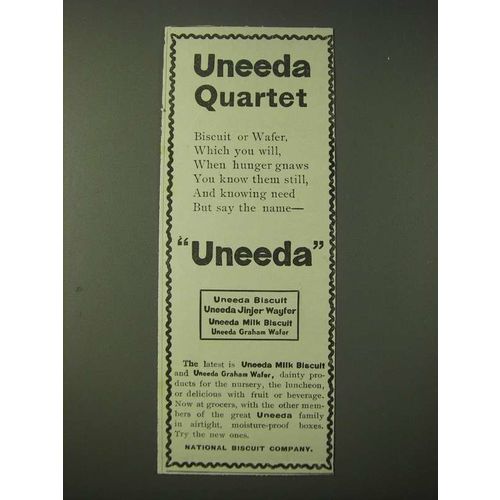 1900 National Biscuit Company Nabisco Ad - Uneeda Quartet