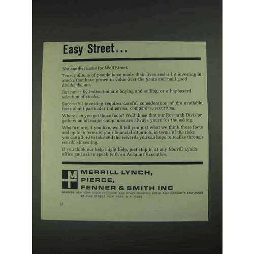 1967 Merrill Lynch Ad - Easy Street