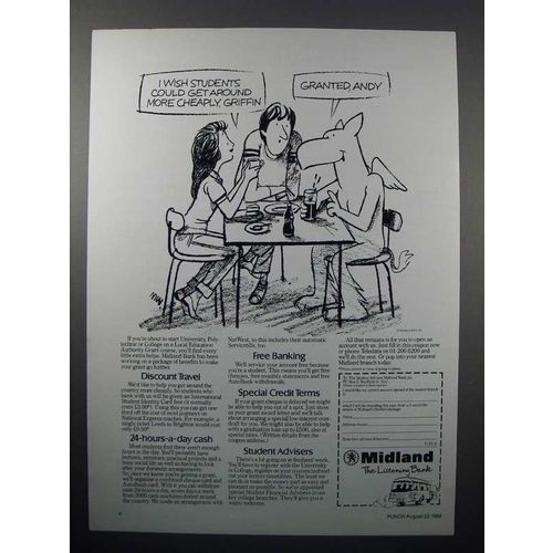 1984 Midland Bank Ad - Get Around Cheaply, Griffin