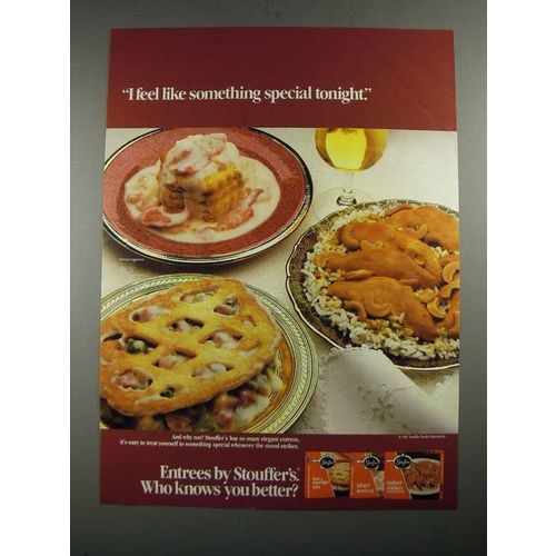 1987 Stouffer's Entrees Ad - I Feel Like Something Special
