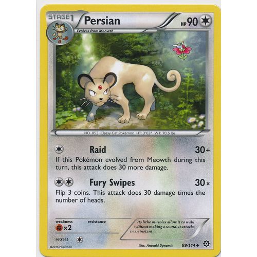 Pokemon XY Steam Siege 89/114 Persian