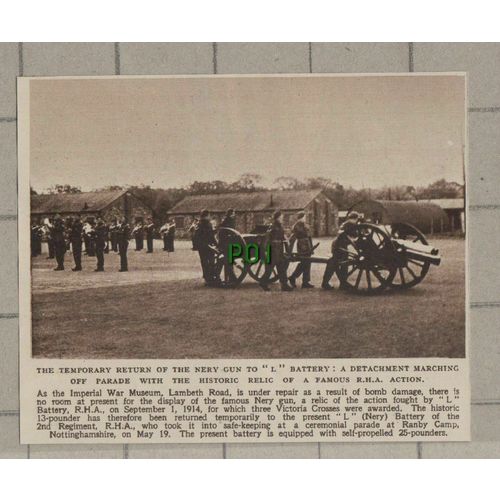 C1294) Nery Gun L Battery RHA Ranby Camp - 1948 Clip