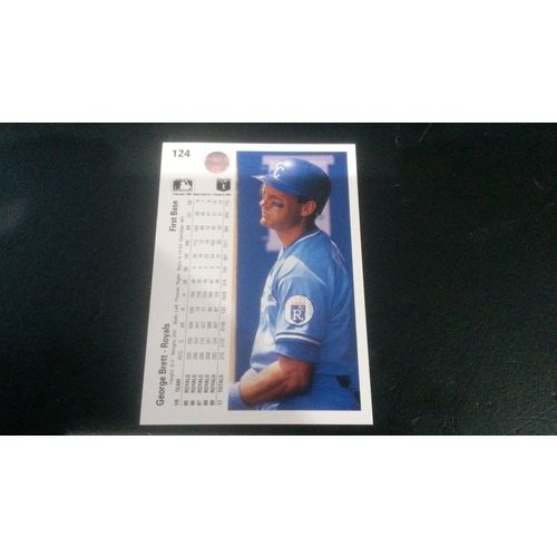 1990 Upper Deck Card # 124A George Brett Near Mint (7) Kansas City Royals