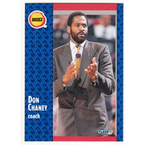 1991 Fleer Basketball card 73 Coach Don Chaney - Rockets