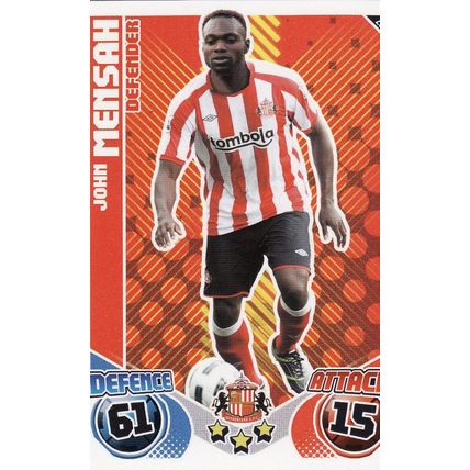 Match Attax 2010/2011 254 John Mensah Sunderland