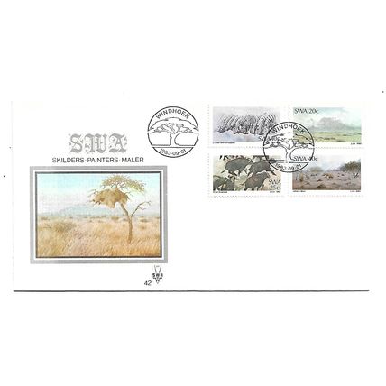 SouthWestAfrica.Painters of South West Africa set of 4.First Day Cover.Dec20