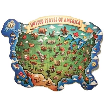 United States Jumbo Map Repositionable Vinyl Decal