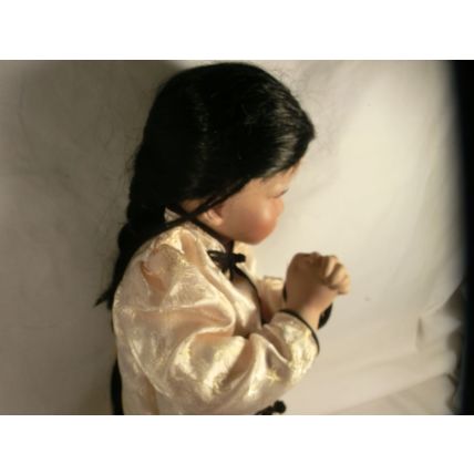 Paradise Galleries Kelly RuBert Golden Orchid Porcelain 14" Asian Doll*