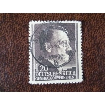 Poland 1942 German General Government 1zl 20 Adolf Hitler used stamp SG442