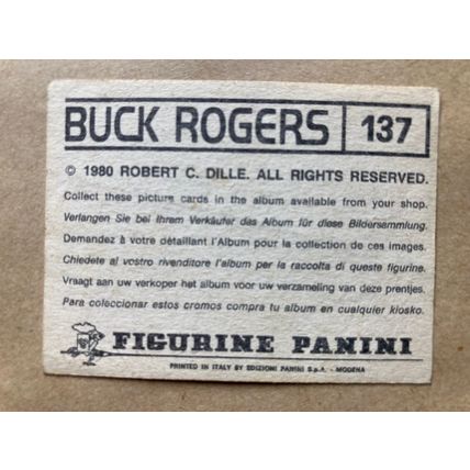 Buck Rogers Sticker # 137 (A) unused 1980 Panini