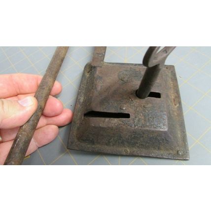 RARE ANTIQUE 1700's -1800's LARGE WROUGHT IRON PADLOCK WITH KEY WORKS GREAT