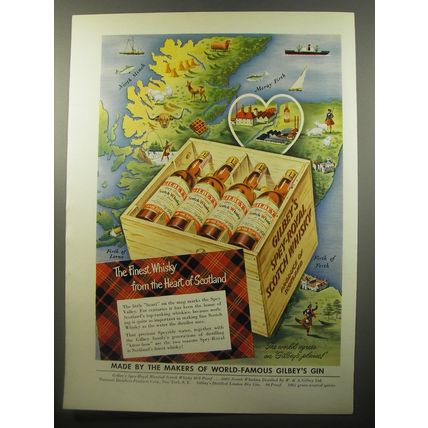 1950 Gilbey's Scotch Advertisement