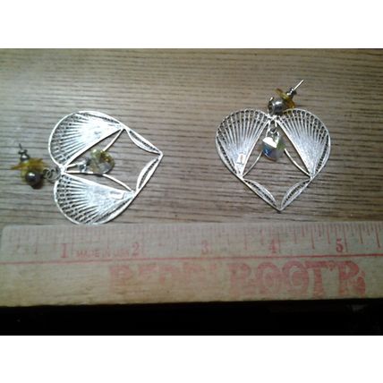 Elegant 925 Sterling Silver New Fashion Jewelry Unique Charm Heart Earrings
