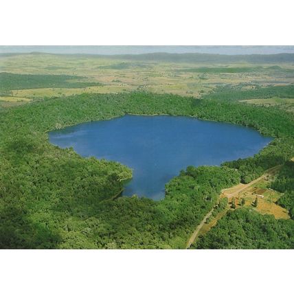 Lake Barrine Atherton Australia Spectacular Aerial 1970s Postcard