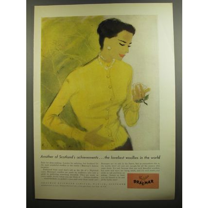 1952 Braemar Sweaters Ad - Another of Scotland's achievements