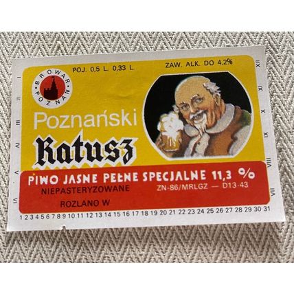 Older Polish Beer Label 17