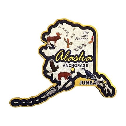 Alaska The Last Frontier Foil Fridge Magnet