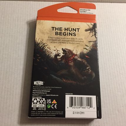 New Magic the Gathering Innistrad Midnight Hunt Black Theme Booster - 35 Cards
