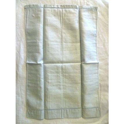 SET OF 4 PALE GREEN VINTAGE LINEN HEMSTITCHED HAND or TEA or DISH TOWELS