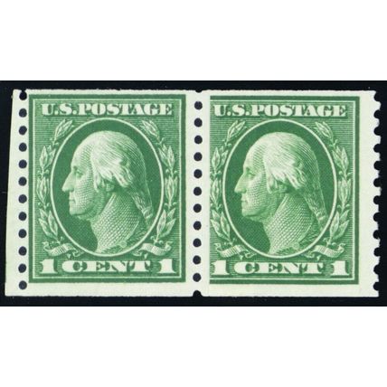 443, Mint F/VF NH 1¢ Scarce Paste Up Pair - Stuart Katz