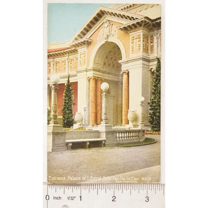 vintage Postcard Entrance Palace of Liberal Arts Pan.Pac Int. Expo San Francisco