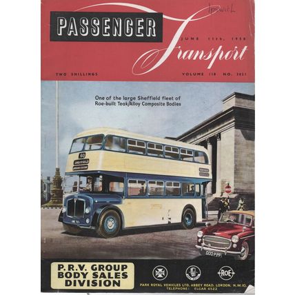 Passenger Transport Bus Magazine June 11th 1958 Vol 118 No 3023 (marked)