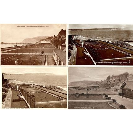 Shanklin Isle Of Wight 4x Antique Tennis Court Postcard s