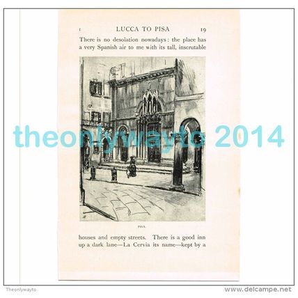 PISA (1), ITALY, BOOK ILLUSTRATION/PRINT, 1904