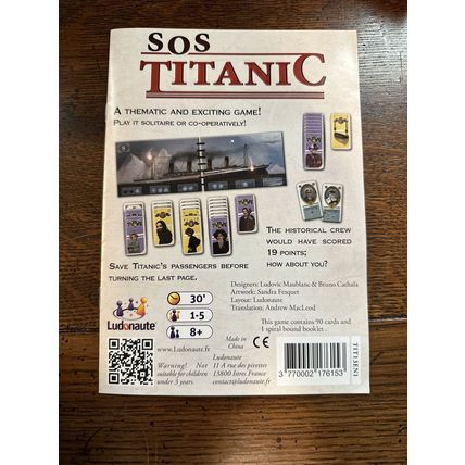 Ludonaute S.O.S. Titanic Board Game Personal Autograph Bruno Cathala Essen