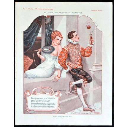 AU TEMPS DES MIGNONS ET MIGNONNES 1930 Chéri Hérouard PRINT