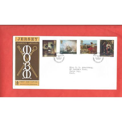 Jersey stamps. 1971 Jersey Artists FDC (F361)