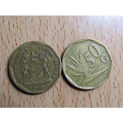 Suid Africa South Africa 1992 50 Cent Coin