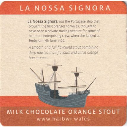 BEER MAT - TENBY HARBOUR BREWERY (WALES) - NOSSA SIGNORA - (Cat 005) - (2017)