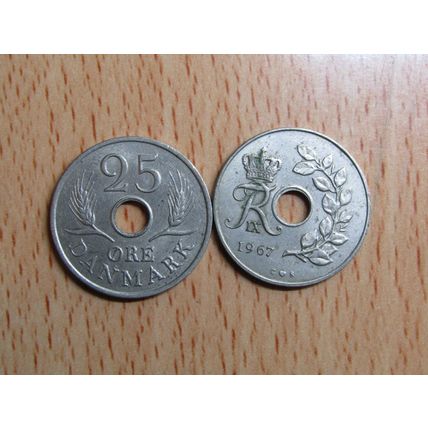Denmark 1967 25 Ore Coin
