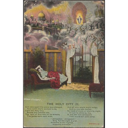 Three Song Cards - The Holy City, c.1910s - Bamforth Postcards