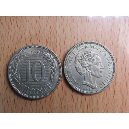 Denmark 1979 10 Kroner Coin