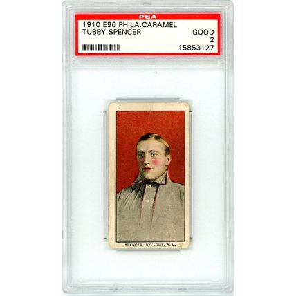 1910 E96 Philadelphia Caramel Tubby Spencer PSA 2 P1388