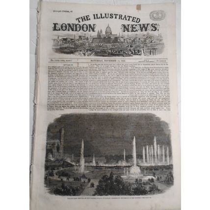 The Illustrated London News, November 19, 1859 War in Morocco; Schiller Festival