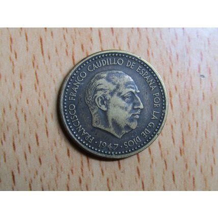 Spain 1952 Franco 1947-52* 1 Peseta Coin