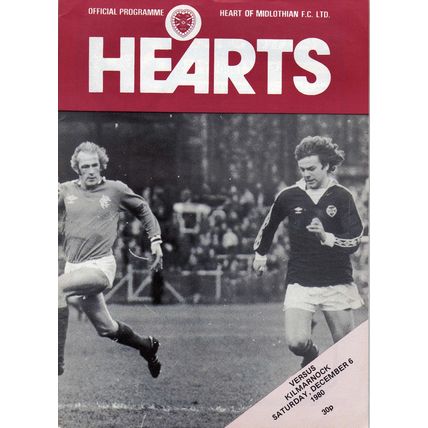 Hearts v Kilmarnock (Premier League) Saturday 6 December 1980