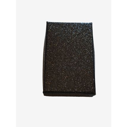 Black glitter gift boxes cufflinks box approx 8 cm x 5 cm x 2 cm