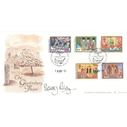 Patrick Riley Glastonbury Thorn Vicar St John The Baptist 1986 Hand Signed FDC
