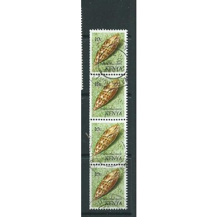 Kenya stamps sg37 sg 37 coil strip of 4 used vfu