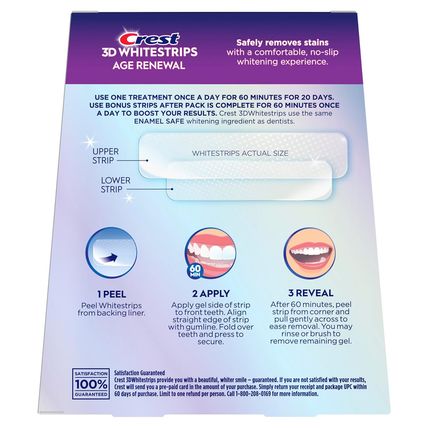 Crest 3D Whitestrips Professional Effects Plus, 3D White, Teeth Whitening Strip