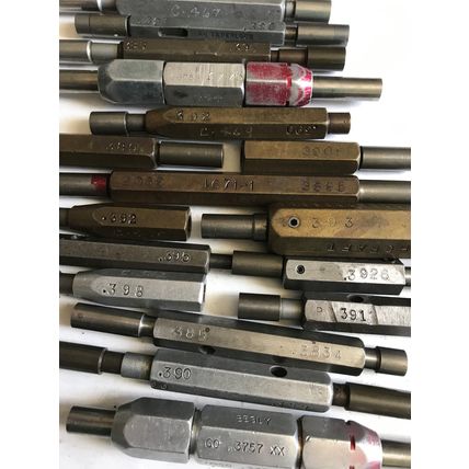 MIXED LOT GO NO GO PLUG GAGE,.385" THRU .3757,.3773,.383,.383,.386,.385 .395,ES