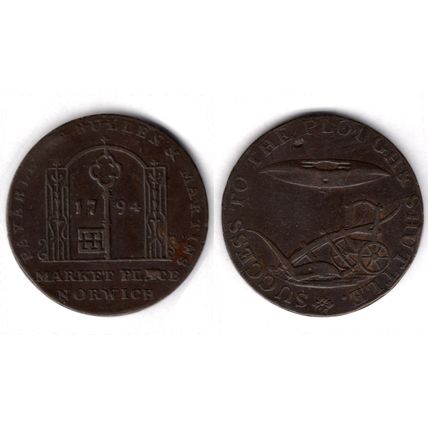Great Britain. Norwich Halfpenny 1794. dy19017