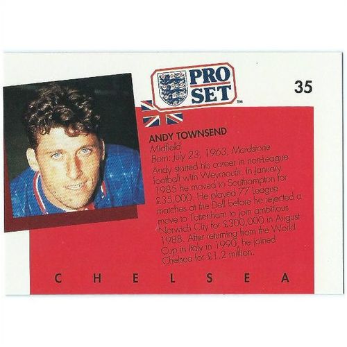 1990/1991 Pro Set Footbal - #35 - Andy Townsend