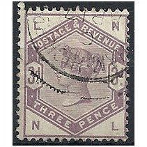 1883 SG191 3d Lilac Fine Used "NL" . .