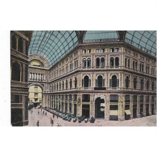 Napoli Interno della Galleria Umberto Italian Postcard(f7019)
