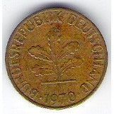 ALLEMAGNE 5 pfennig 1970